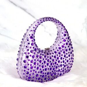 Purple evening purse